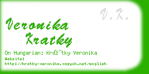 veronika kratky business card